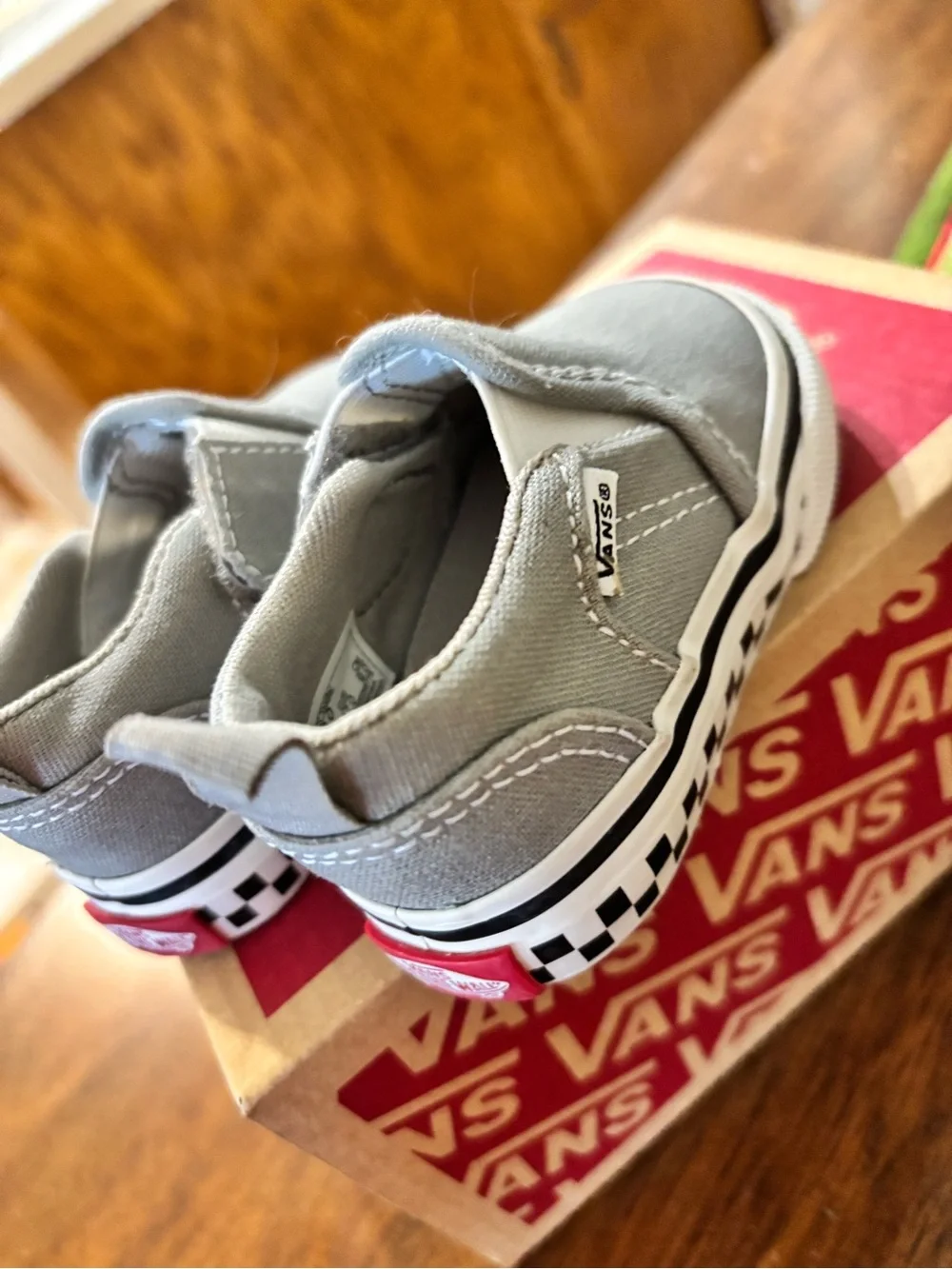 Vans Infant Slip-On Canvas Shoes - Light Gray